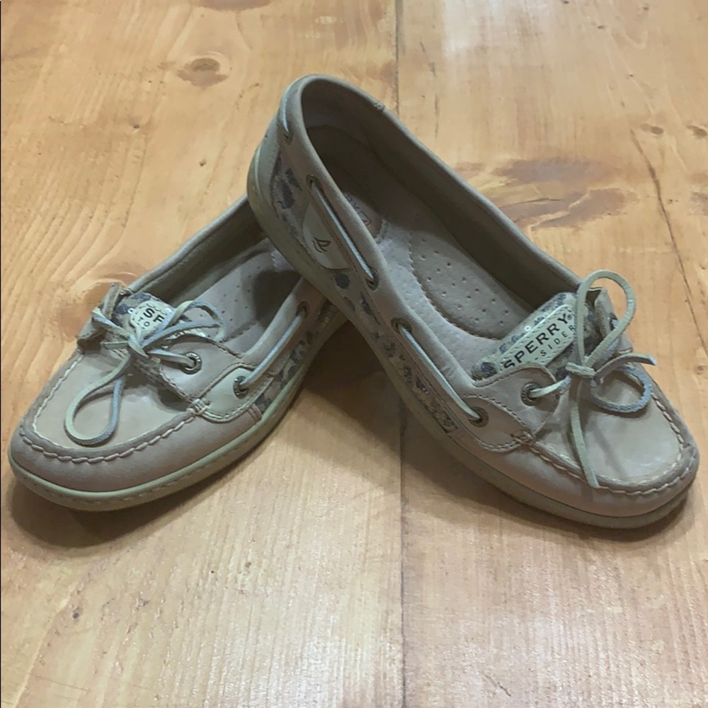 Cheetah print sperrys